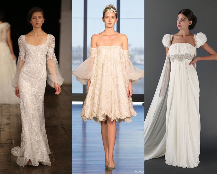 Модные свадебные платья тенденции 2017: объёмные рукава фонарики
