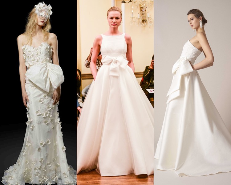 Модные свадебные платья тенденции 2017: крупные банты