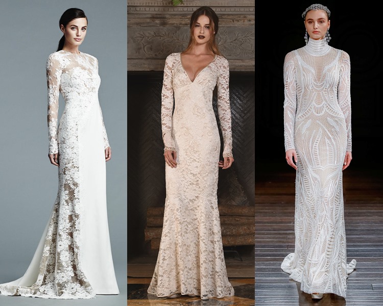 Модные свадебные платья тенденции 2017: длинный рукав