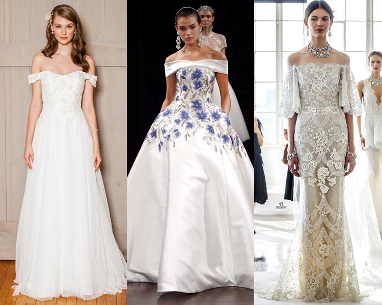 Модные свадебные платья тенденции 2017: открытые плечи