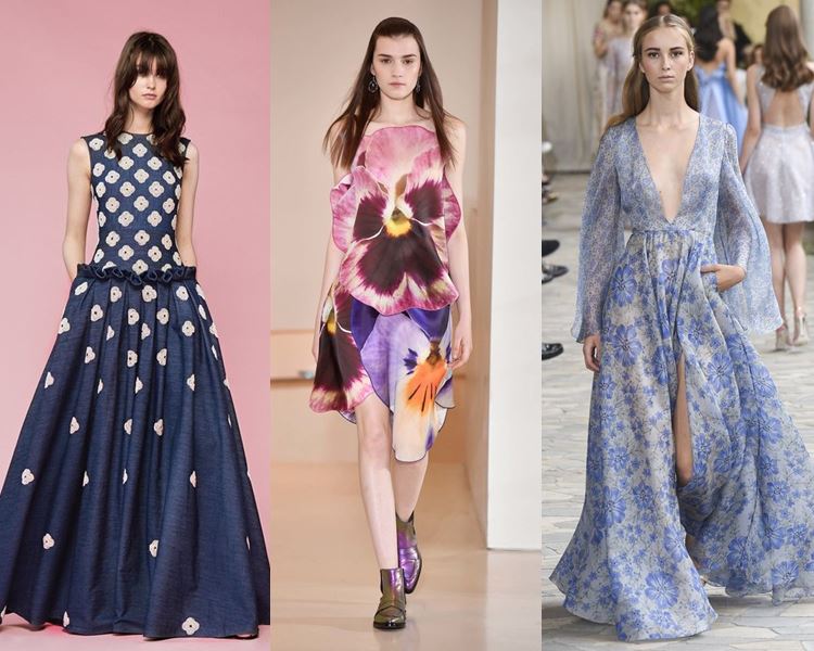 Модные платья весна-лето 2017: цветочный принт