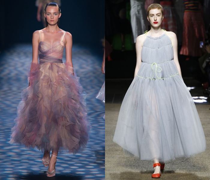 Тенденции моды весна-лето 2017: пышные платья из тюля
