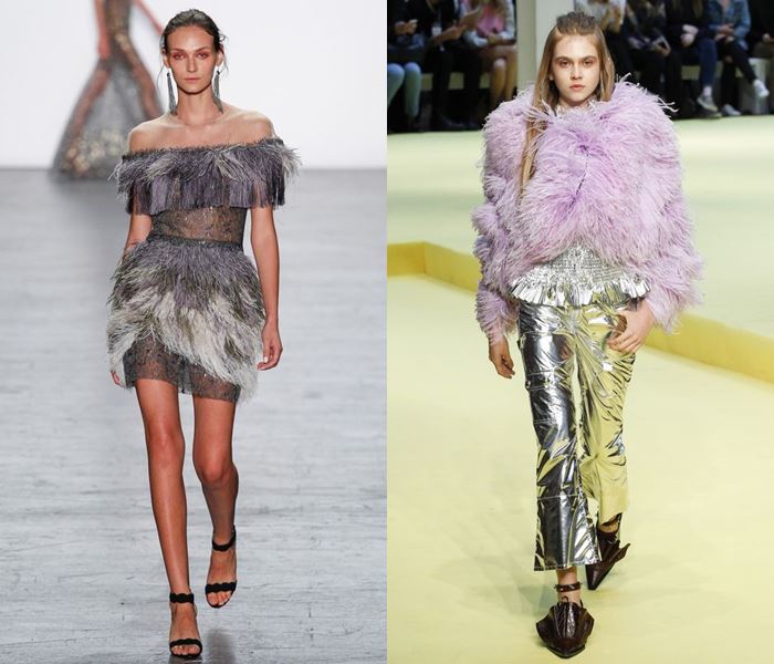 Тенденции моды весна-лето 2017: платья и куртки с перьями