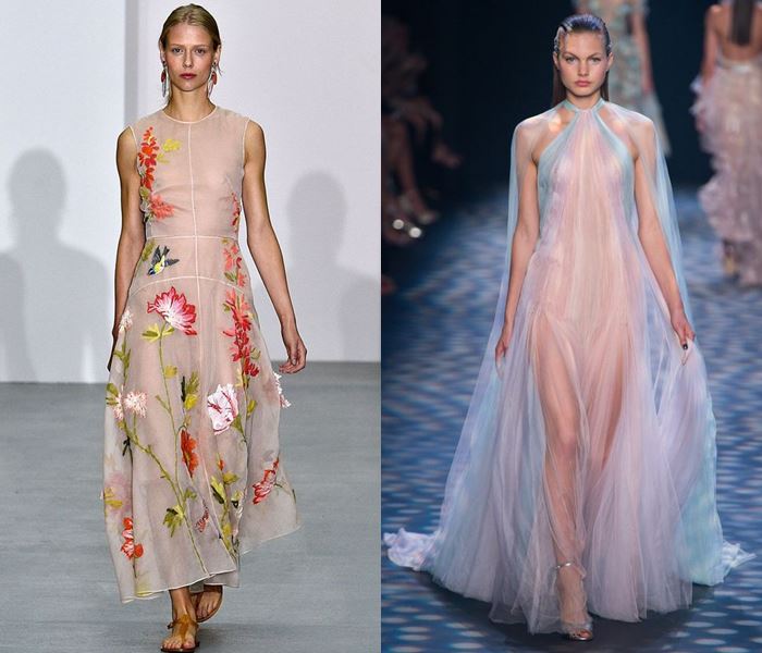 Тенденции моды весна-лето 2017: просвечивающиеся платья
