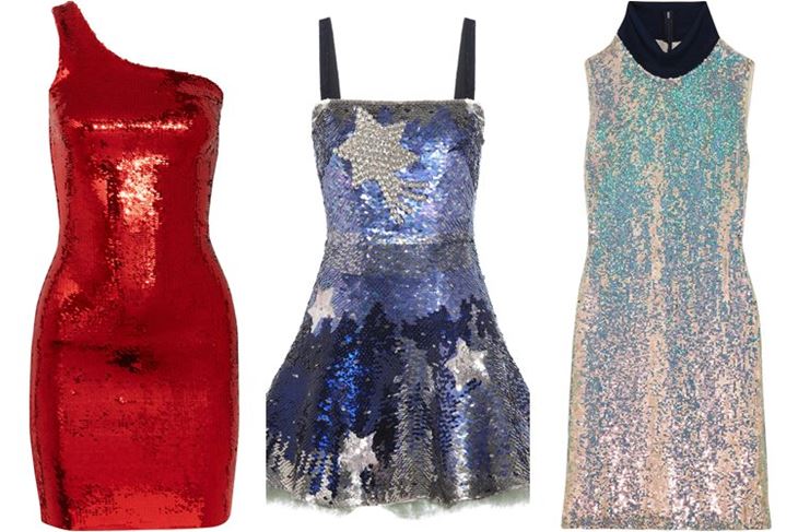 Модные коктейльные платья 2017: цветные с пайетками