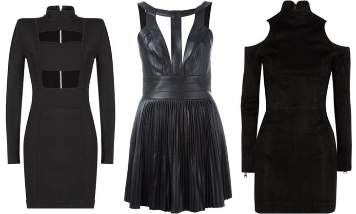 Модные коктейльные платья 2017: чёрные с вырезами