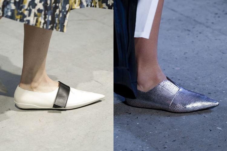 Модная женская обувь весна-лето 2017: плоские с острым мыском