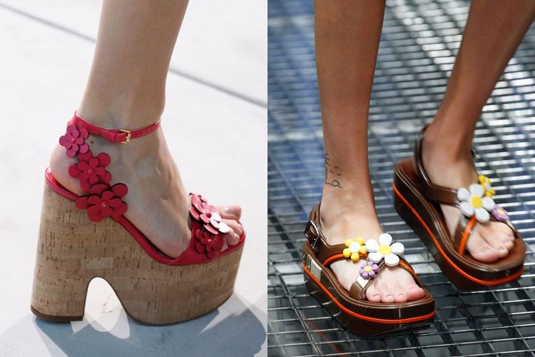 Модная женская обувь весна-лето 2017: цветочный декор