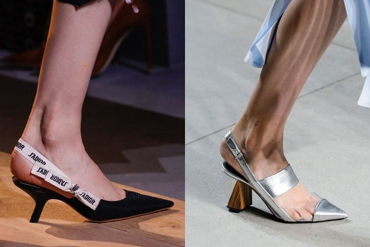 Модная женская обувь весна-лето 2017: острый мысок низкий каблук