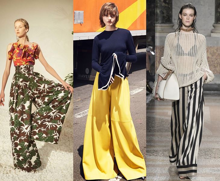 Женская одежда весна-лето 2017: широкие брюки палаццо