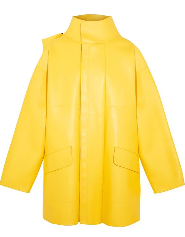 ярко желтая кожаная куртка