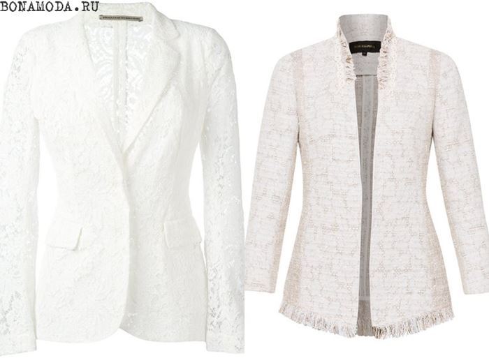 Женские жакеты и пиджаки 2017: белые кружевные