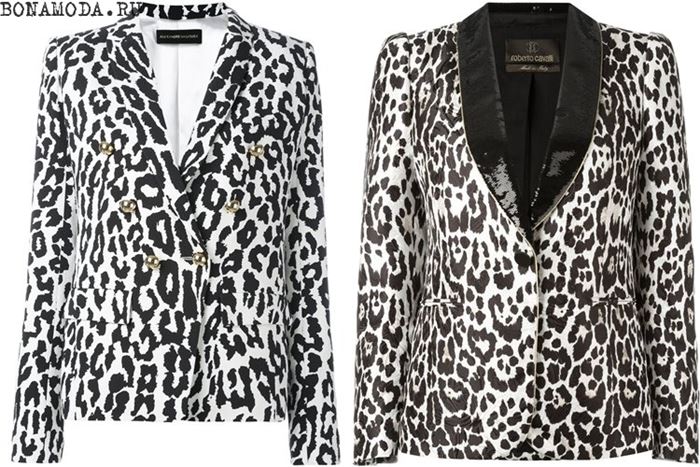 Женские жакеты и пиджаки 2017: черно-белые леопардовые