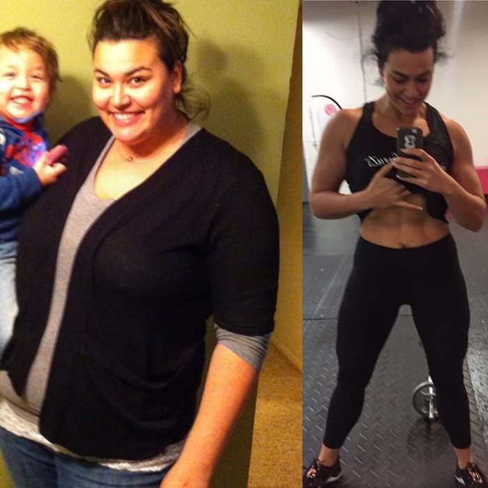 женщина до и после похудения на 70 кг