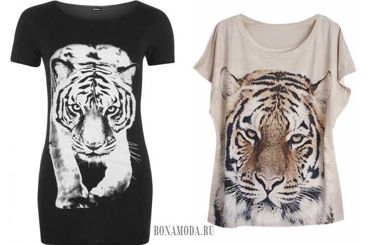 футболки с тигром