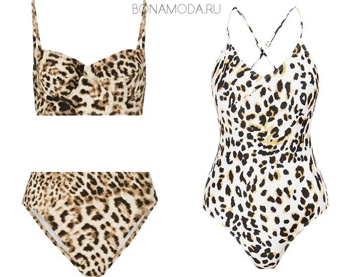 Модные купальники тенденции 2017: леопардовые
