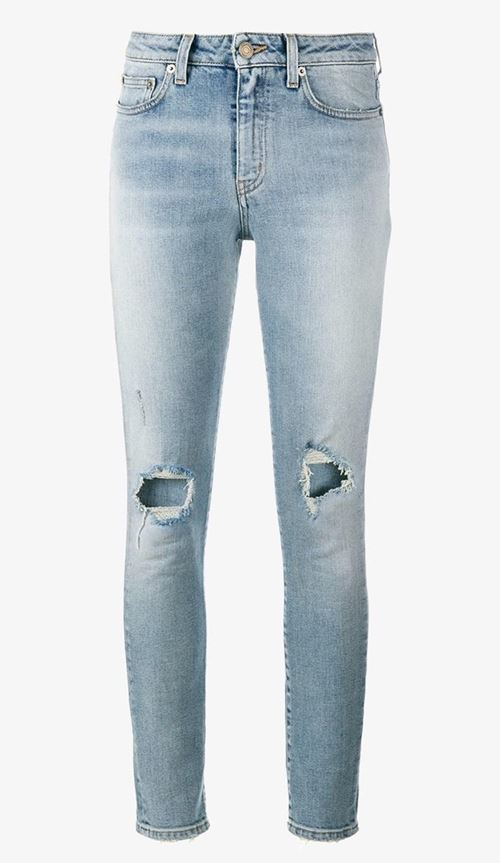 рваные джинсы скинни с дырками на коленях