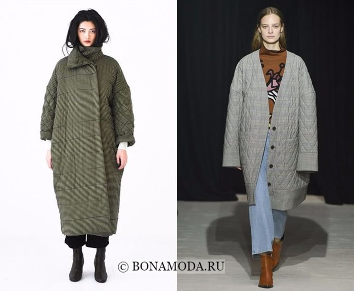 Тенденции моды осень-зима 2017-2018: длинные стёганые пальто