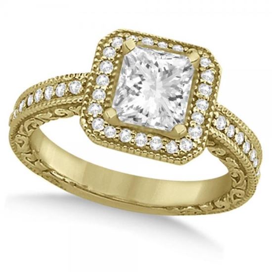 помолвочное кольцо из желтого золота с бриллиантами