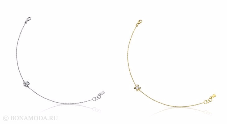 Ювелирная коллекция TOUS осень-зима 2017-2018: тонкие золотые и серебряные браслеты