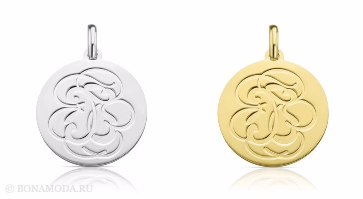 Ювелирная коллекция TOUS осень-зима 2017-2018: круглые кулоны медальоны с гравировкой