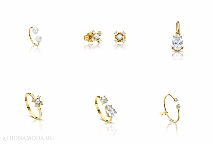 Ювелирная коллекция TOUS осень-зима 2017-2018: серьги и кольца из желтого золота
