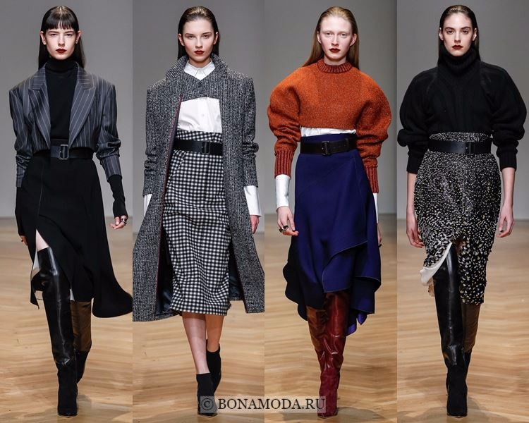 Модные юбки осень-зима 2017-2018: Aquilano.Rimondi – «карандаш» и асимметрия