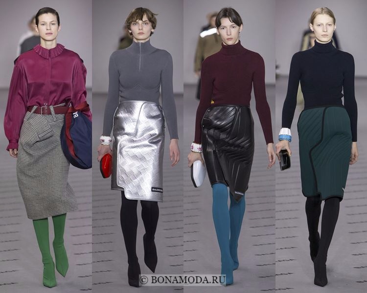 Модные юбки осень-зима 2017-2018: Balenciaga – карандаш до колена