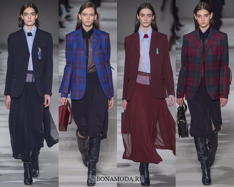 Модные жакеты и пиджаки осень-зима 2017-2018: Victoria Beckham – длинные в мужском стиле