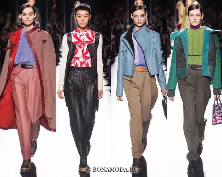 Модные женские брюки осень-зима 2017-2018: Hermès – молодёжные брюки со стрелками