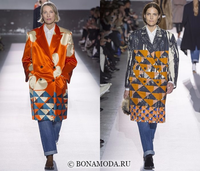 Модные женские пальто осень-зима 2017-2018: двубортные одеяла Dries van Noten