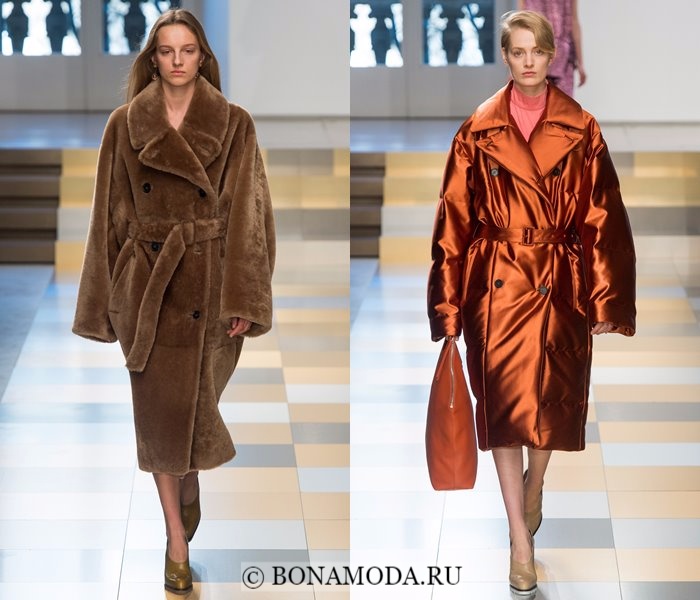 Модные женские пальто осень-зима 2017-2018: двубортные оверсайз Jil Sander
