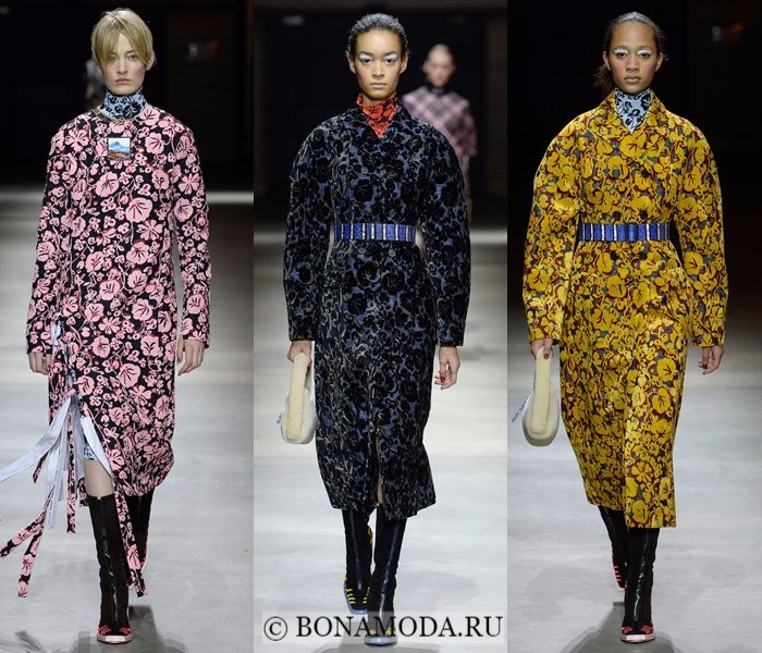 Модные женские пальто осень-зима 2017-2018: цветочные Kenzo 