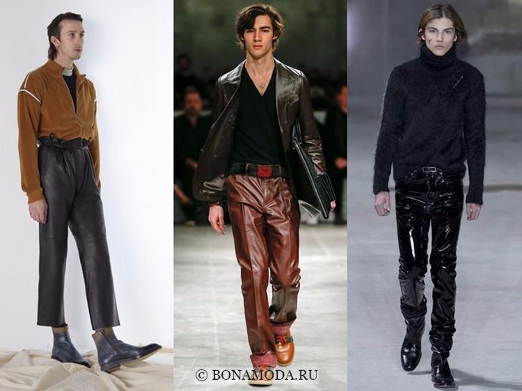 Мужская мода осень-зима 2017-2018: кожаные брюки