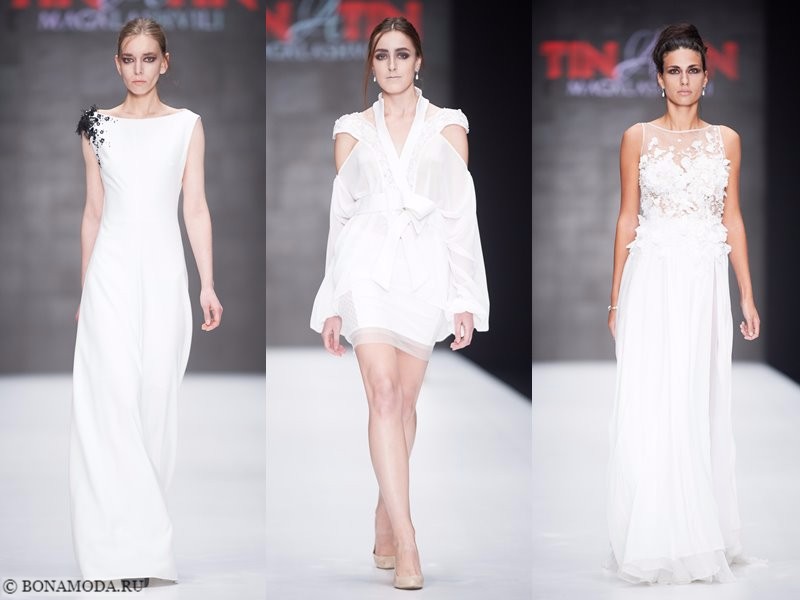 Коллекция Tinatin Magalashvili весна-лето 2018 - белые платья с цветочным декором