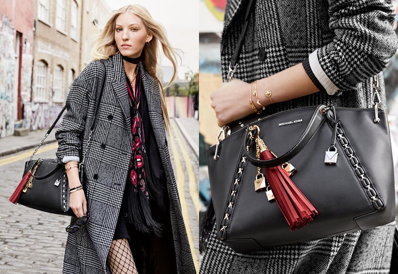 Рекламная кампания Michael Kors The Walk - сумка Sadia Bag - британская модель Элла Ричардс