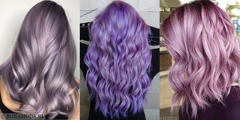 Сиреневые и лиловые волосы: 30 фото девушек