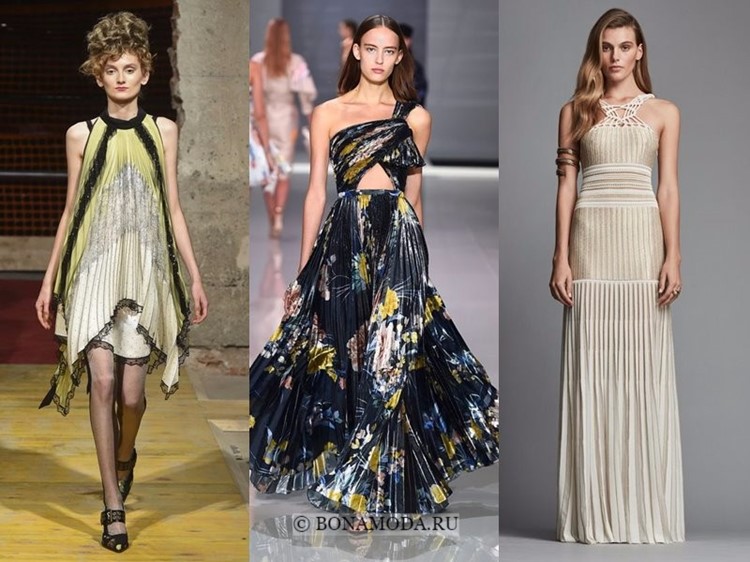 Весна-лето 2018: тенденции женской моды в одежде - плиссированные коктейльные и вечерние платья