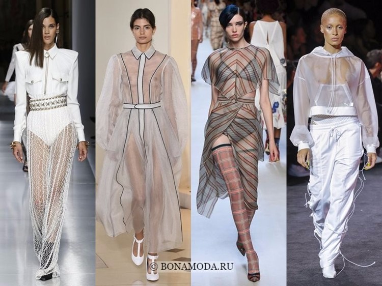 Весна-лето 2018: тенденции женской моды в одежде - светлые прозрачные ткани 