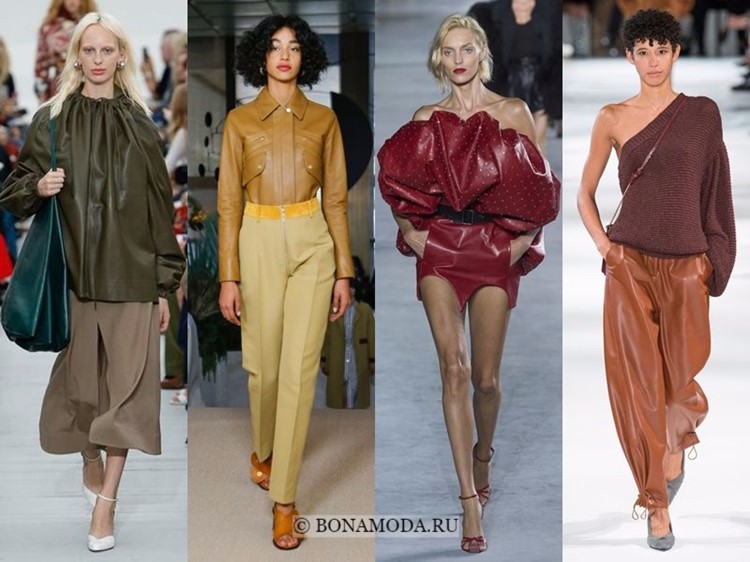 Весна-лето 2018: тенденции женской моды в одежде - цветная искусственная кожа