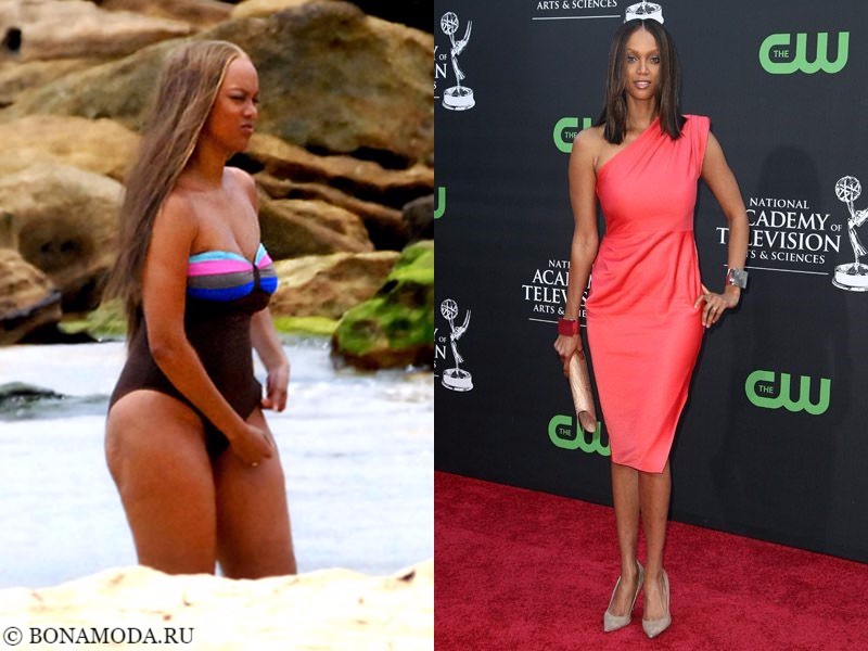 Истории похудения звёзд – фото до и после - Тайра Бэнкс - похудела на 15 кг