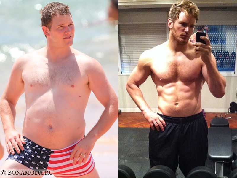 Истории похудения звёзд – фото до и после - Крис Пратт - похудел на 30 кг