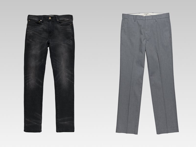 Коллекция мужской одежды Dockers осень-зима 2017-2018 - серые потертые джинсы и классические брюки