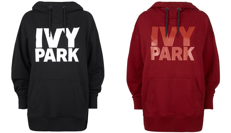 Коллекция Ivy Park осень-зима 2017-2018 -черное и красное худи с капюшоном