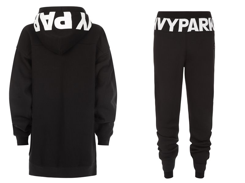 Коллекция Ivy Park осень-зима 2017-2018 -  черная спортивная куртка с капюшоном и штаны