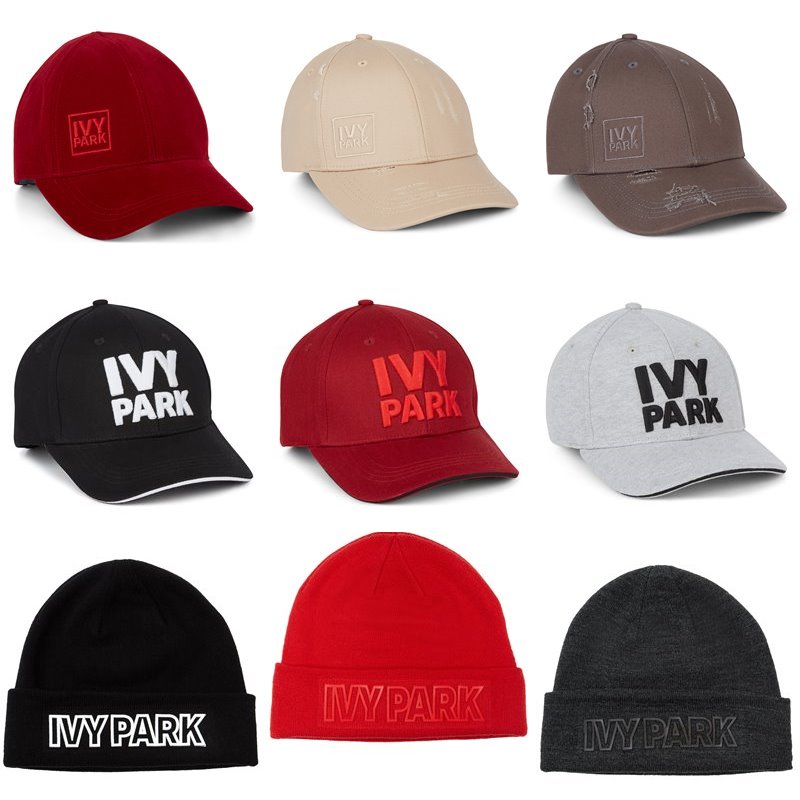 Коллекция Ivy Park осень-зима 2017-2018 -  спортивные кепки и трикотажные шапки