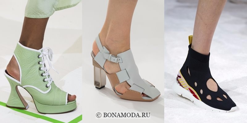 Модная женская обувь весна-лето 2018 - туфли и ботильоны с вырезами