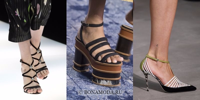 Модная женская обувь весна-лето 2018 - тонкие ремешки