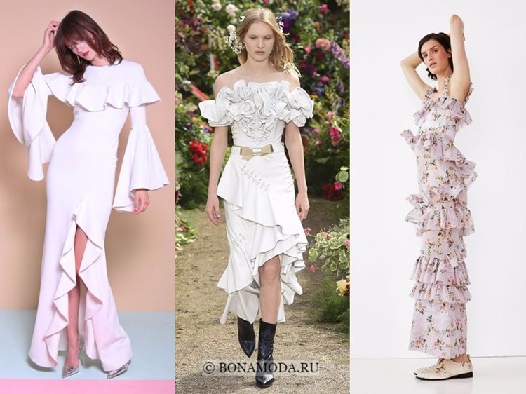 Модные платья весна-лето 2018: тенденции - пышные объёмные воланы