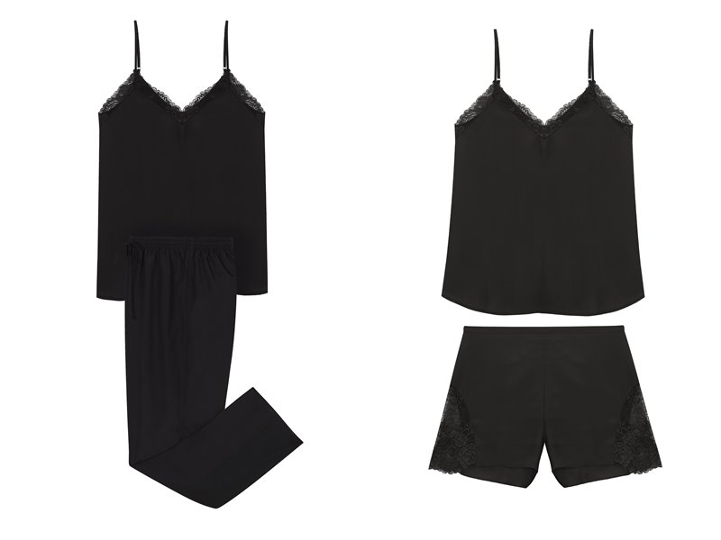 Коллекция нижнего белья Women’secret 2018 - черные пижамы